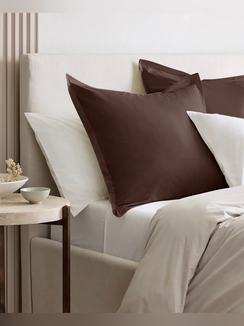 Quince Espresso Brown Euro Sham - single sham - organic cotton